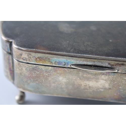 334 - Vintage Hallmarked 1930 Birmingham Sterling Silver Jewellery / Trinket Box 222g