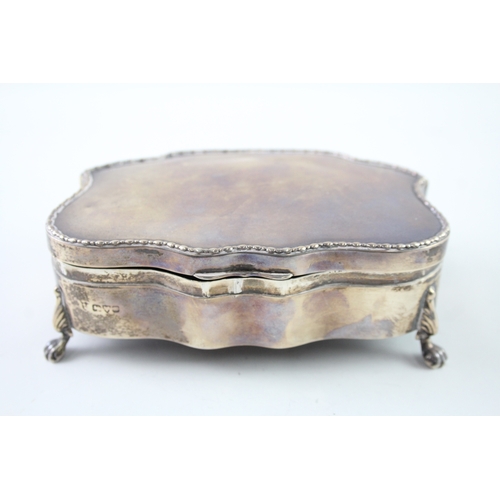 349 - Antique Hallmarked .925 Sterling Silver Jewellery / Trinket Box (163g)