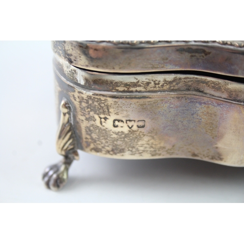 349 - Antique Hallmarked .925 Sterling Silver Jewellery / Trinket Box (163g)