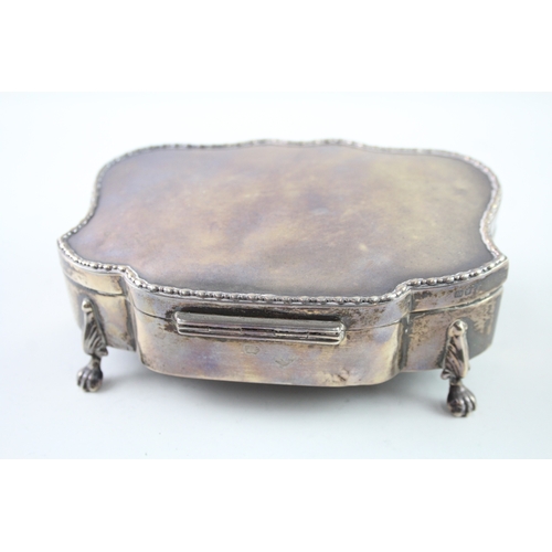 349 - Antique Hallmarked .925 Sterling Silver Jewellery / Trinket Box (163g)