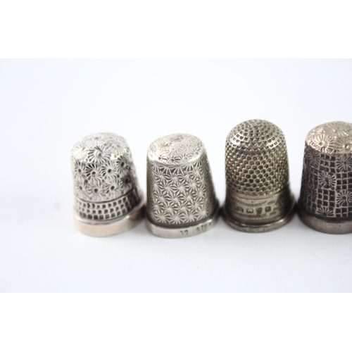 358 - 10 x Antique / Vintage .925 Sterling Silver Thimbles Inc Charles Horner (46g)