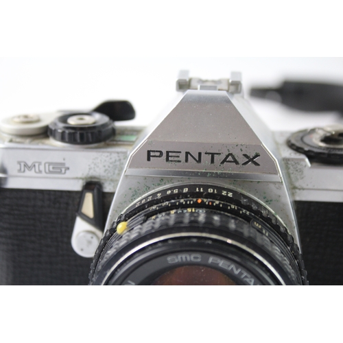 431 - Pentax MG Vintage SLR Film Camera w/ SMC Pentax-M 50mm F/2 Lens