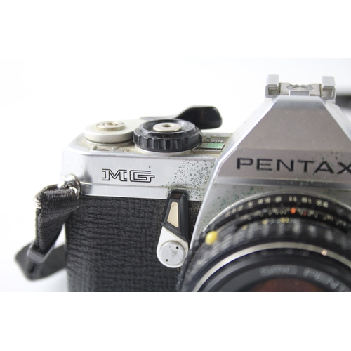 431 - Pentax MG Vintage SLR Film Camera w/ SMC Pentax-M 50mm F/2 Lens