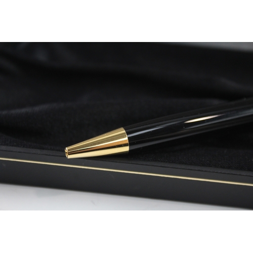 500 - Montblanc Meisterstuck Black Cased & Gold Plate Ballpoint Pen / Biro WRITING