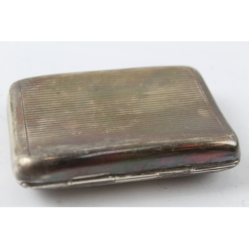 323 - Antique Edwardian 1904 Chester Sterling Silver Curved Cigarette Case (65g)