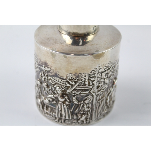 330 - Antique Edwardian Hallmarked 1904 Birmingham Sterling Silver Figural Caddy (79g)