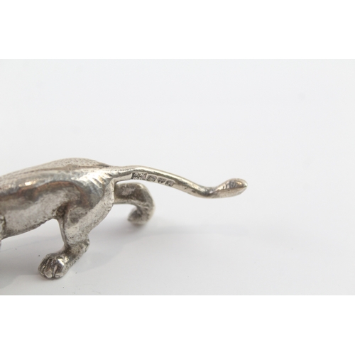 365 - Antique Edwardian 1906 Chester Sterling Silver Novelty Jaguar Ornament (54g)