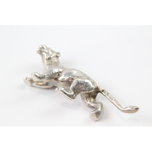 365 - Antique Edwardian 1906 Chester Sterling Silver Novelty Jaguar Ornament (54g)