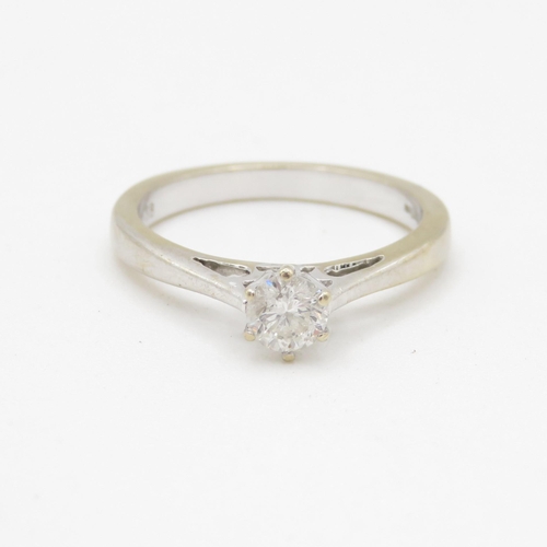 18ct gold diamond solitaire ring (3.8g) Size N