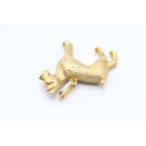 32 - 9ct gold vintage terrier dog pendant (1.2g)