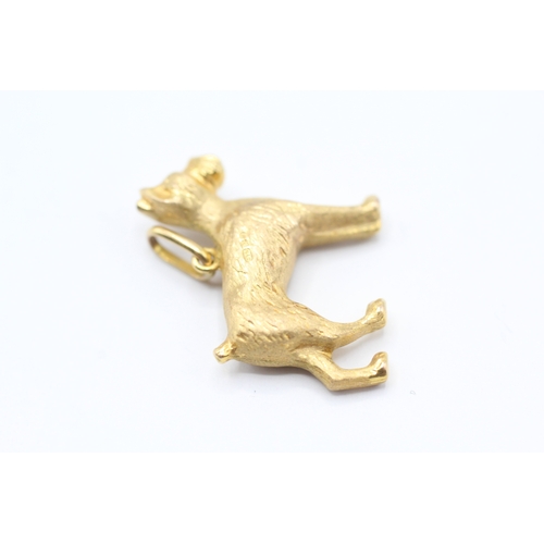 32 - 9ct gold vintage terrier dog pendant (1.2g)