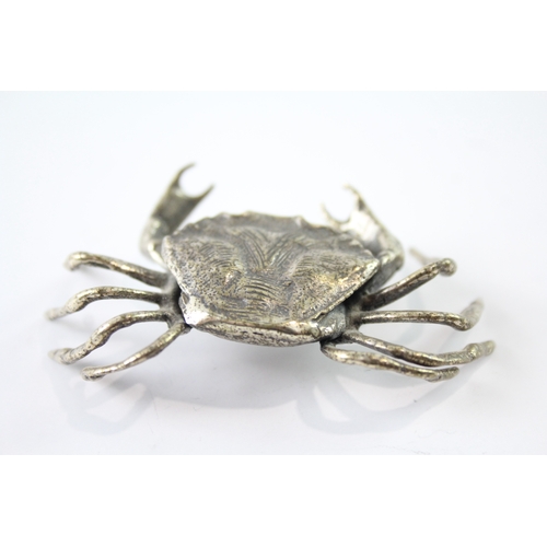 317 - Vintage Stamped .800 Silver Novelty Crab Ornament / Trinket 30g