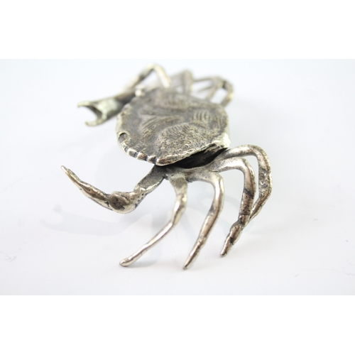 317 - Vintage Stamped .800 Silver Novelty Crab Ornament / Trinket 30g