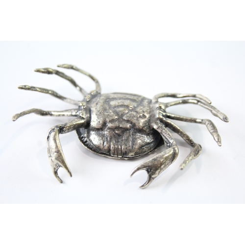 317 - Vintage Stamped .800 Silver Novelty Crab Ornament / Trinket 30g