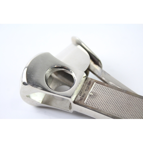 338 - Vintage Hallmarked 1985 Birmingham Sterling Silver Detailed Cigar Cutter (120g)