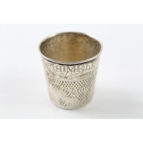 Antique / Vintage .925 Sterling Silver American Novelty Thimble Shot Cup (15g)