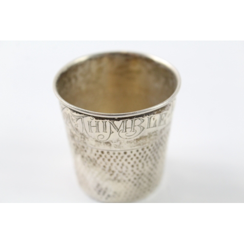 361 - Antique / Vintage .925 Sterling Silver American Novelty Thimble Shot Cup (15g)