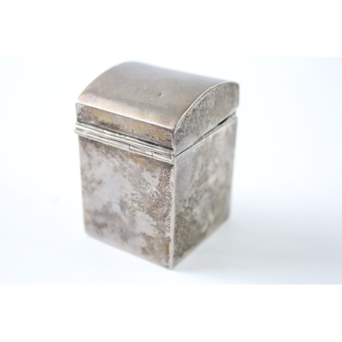 362 - Antique Edwardian 1903 Birmingham Sterling Silver Plain Stamp / Card Box (43g)