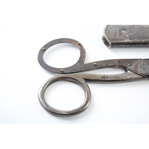 369 - ASPREY & CO. 1930 London Sterling Silver Detailed Dressmakers Scissors (147g)