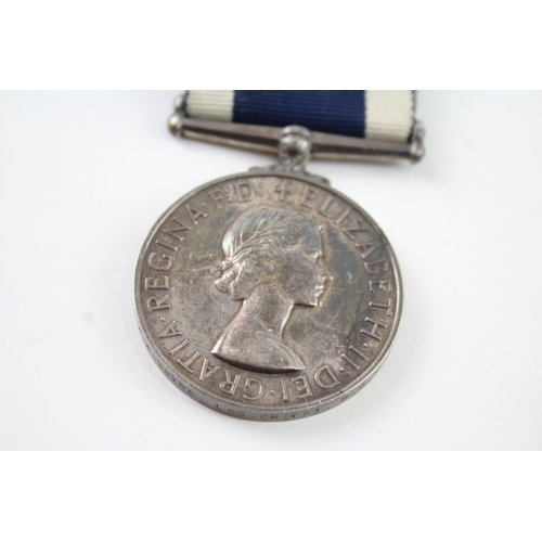 389 - ERII Navy Long Service Medal MX886537 W.A Boyne LDG CK (O) HMS Maidstone