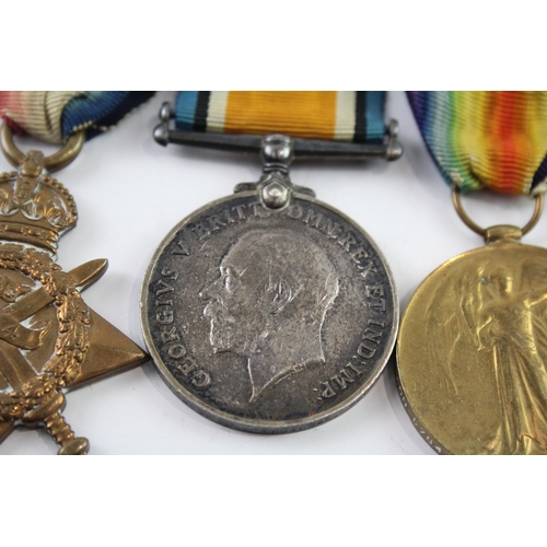 393 - Mounted WW1 1914 Mons Star Medal Trio 5784-6DN5784 Pte-Cpl J. Tregilgas 6Dns