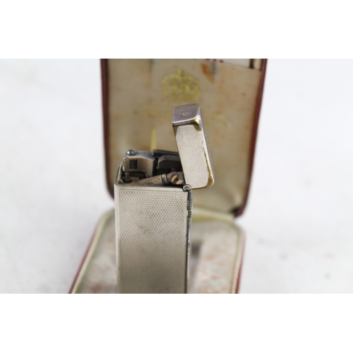 416 - Vintage Dunhill Rollagas Pocket Lighter Silver Plated