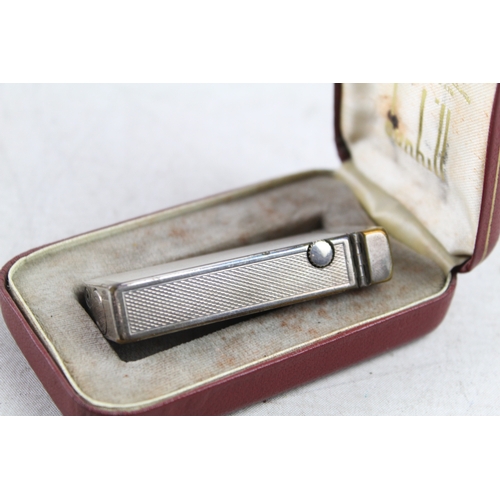 416 - Vintage Dunhill Rollagas Pocket Lighter Silver Plated