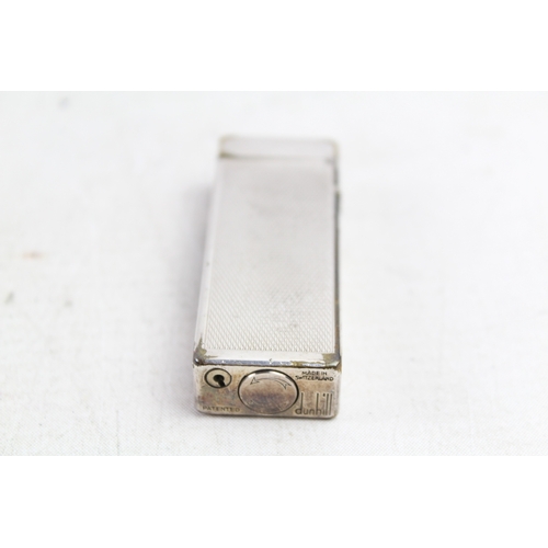 416 - Vintage Dunhill Rollagas Pocket Lighter Silver Plated