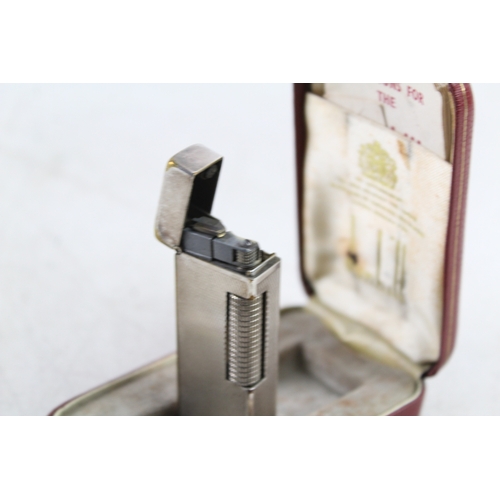 416 - Vintage Dunhill Rollagas Pocket Lighter Silver Plated