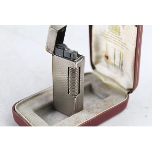 416 - Vintage Dunhill Rollagas Pocket Lighter Silver Plated