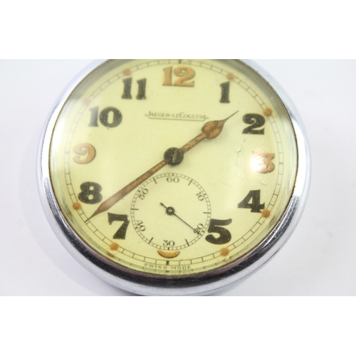 468 - Vintage Jaeger-LeCoultre Military Issued GSTP Pocket Watch Hand Wind Working