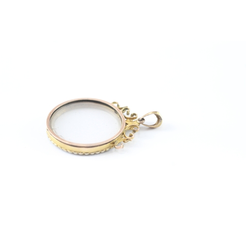 192 - 9ct gold antique seed pearl photo locket (8.7g)