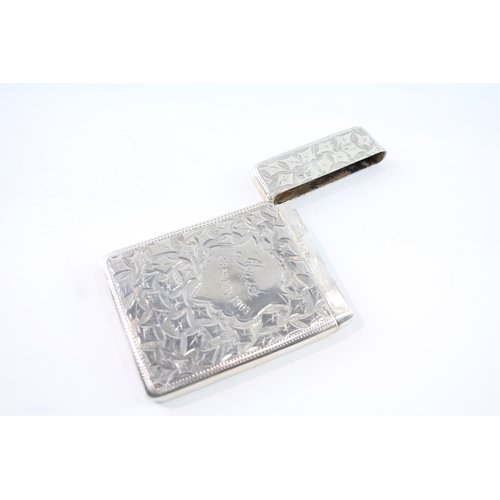 303 - Antique Edwardian 1904 Birmingham Sterling Silver Calling Card Case (66g)