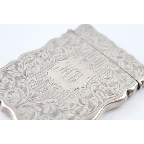 306 - Antique Edwardian 1903 Birmingham Sterling Silver Calling Card Case (66g)