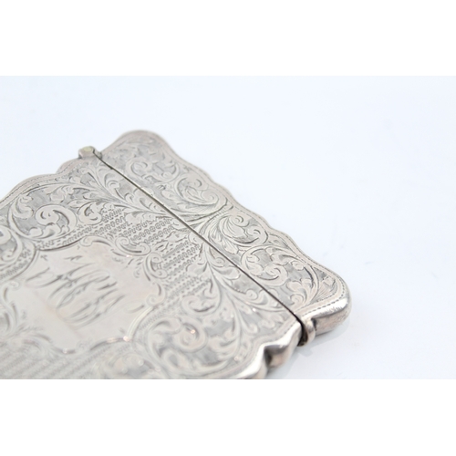 306 - Antique Edwardian 1903 Birmingham Sterling Silver Calling Card Case (66g)