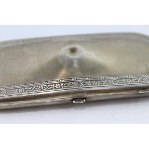 317 - Antique / Vintage Stamped .925 Sterling Silver Spectacle / Glasses Case (67g)