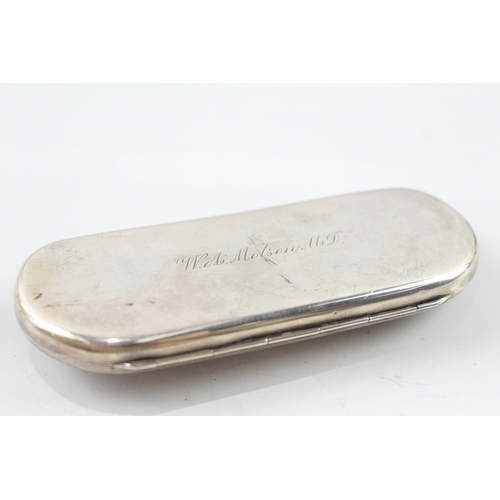 317 - Antique / Vintage Stamped .925 Sterling Silver Spectacle / Glasses Case (67g)