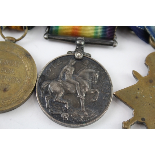 333 - Mounted WW1 1914-15 Star Trio S-10918 Pte JH Williams Gordons