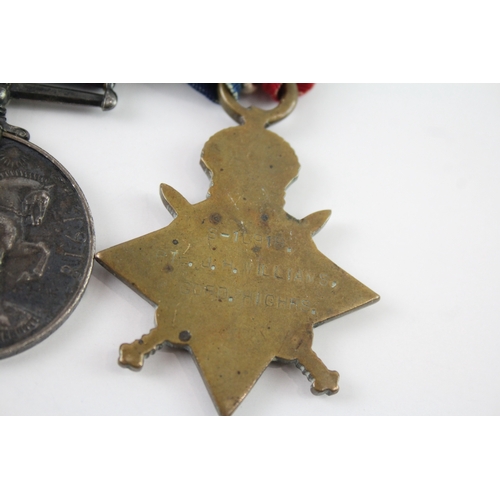 333 - Mounted WW1 1914-15 Star Trio S-10918 Pte JH Williams Gordons