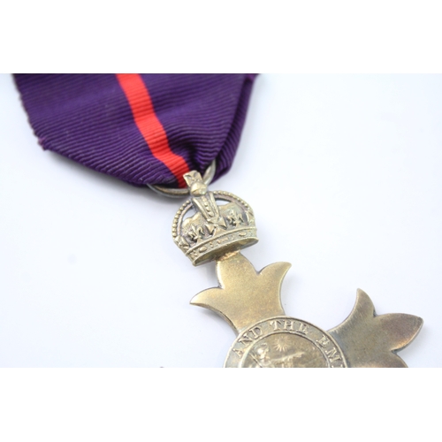 341 - Hallmarked Silver Military OBE On Mounting Pin