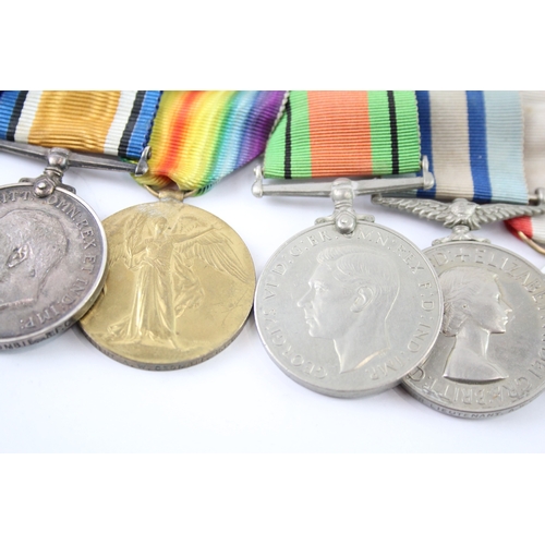 348 - Mounted WW1-ERII Mons Star Trio Observer Corps, Italy Order Of The Crown In Gold