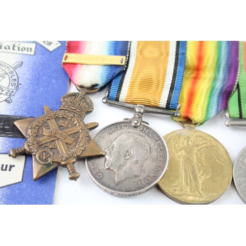 348 - Mounted WW1-ERII Mons Star Trio Observer Corps, Italy Order Of The Crown In Gold