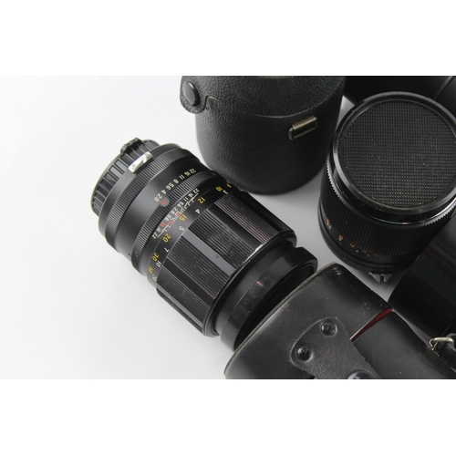 382 - Manual Camera Lenses Inc Soligor, Pentacon & Paragon Mechanically Working x 6