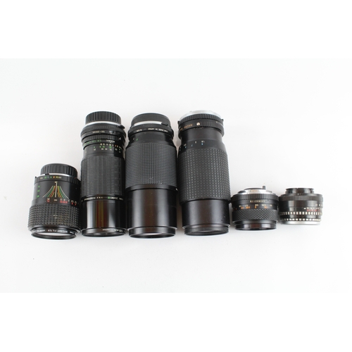 387 - Manual Camera Lenses Inc Hoya, Yashica & Sigma Etc Mechanically Working x 6