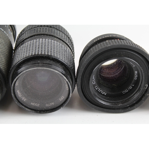 388 - Manual Camera Lenses Inc Miranda, Sigma, Vivitar, Pentacon & Tamron Etc x 10