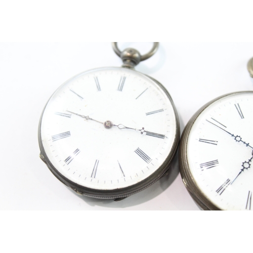 413 - Vintage Mixed Purity Silver Cased Pocket Watches Mechanical UNTESTED