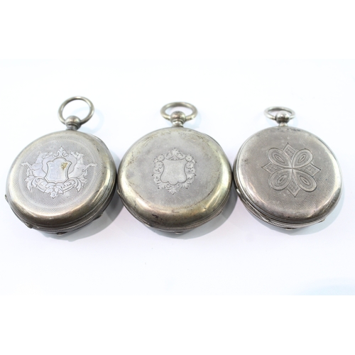 413 - Vintage Mixed Purity Silver Cased Pocket Watches Mechanical UNTESTED