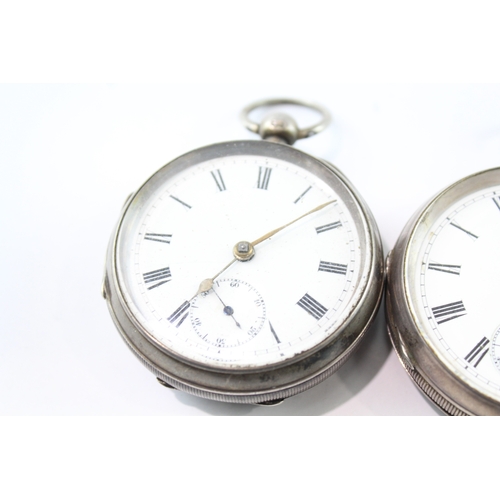 416 - Assorted Vintage Mixed Grade Silver Pocket Watches Key Wind UNTESTED x 3