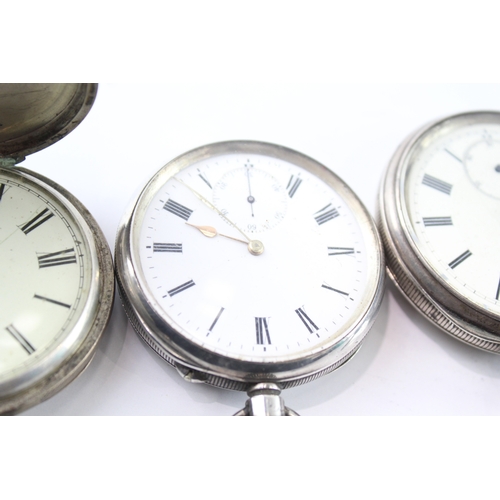 417 - Vintage Mixed Purity Silver Cased Pocket Watches Mechanical UNTESTED