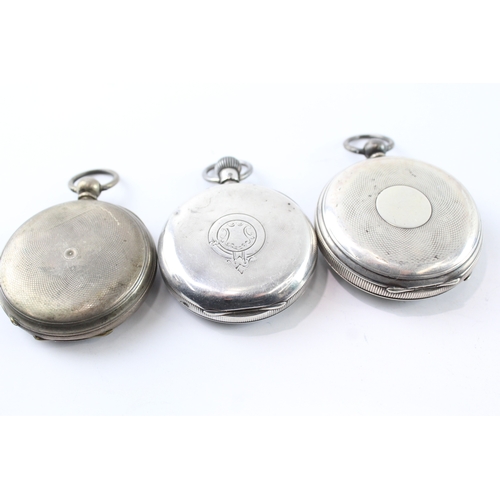 417 - Vintage Mixed Purity Silver Cased Pocket Watches Mechanical UNTESTED